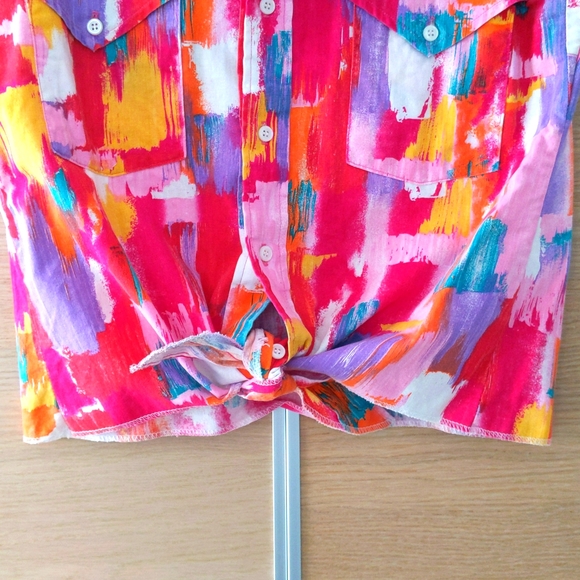 Snap cropped shirt, size S - Picture 3 of 7